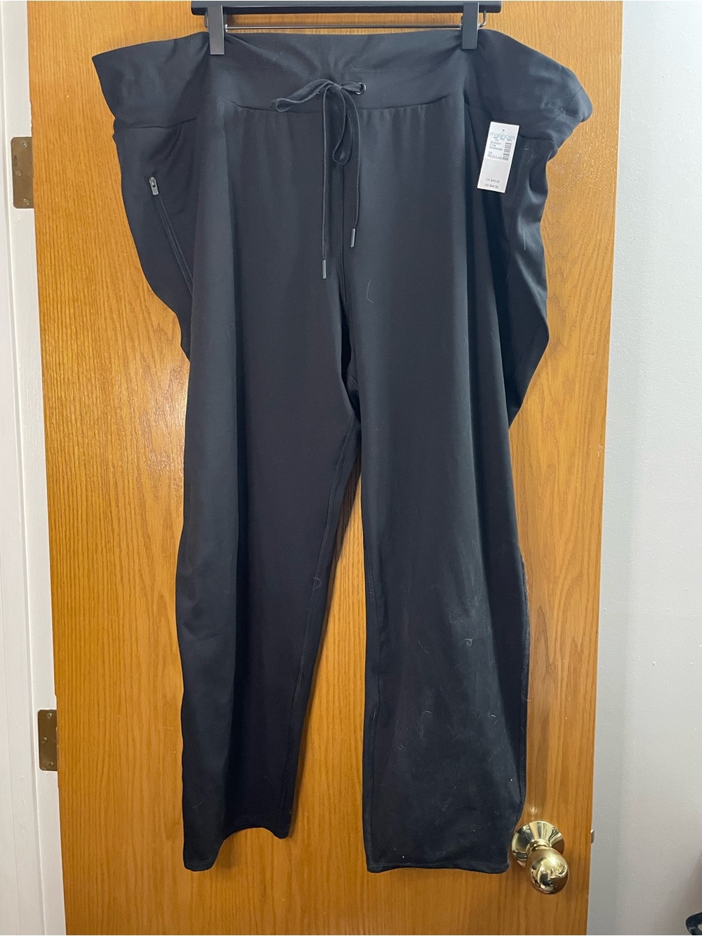 Maurices Activewear Pants Black Pull on Straight Leg Pockets Size 3X Plus Size